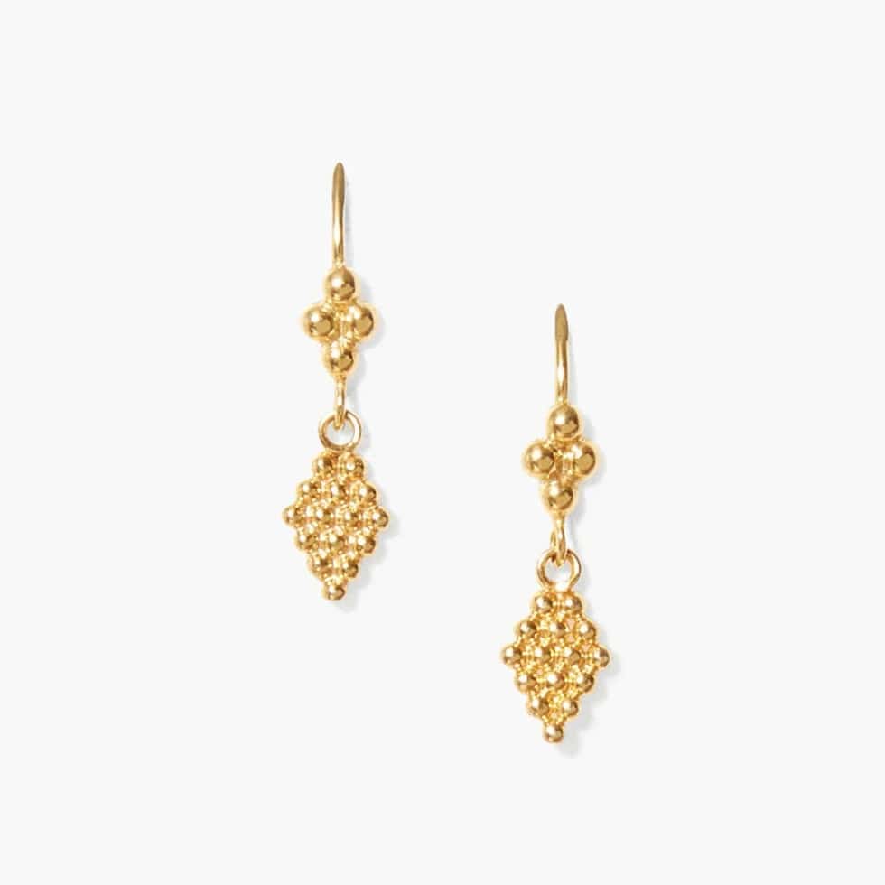 Sparkling Stud Earrings For Every Occasion-Bijou Drop Earrings Yellow Gold