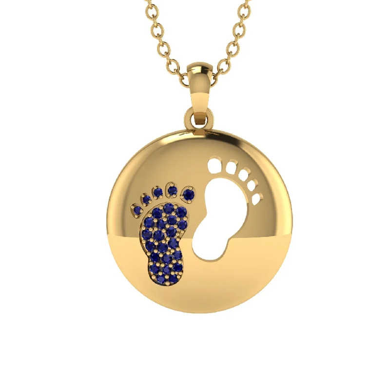 Radiant And Refined Mother's Day Gold Sapphire Necklace - Bellamy No. 13