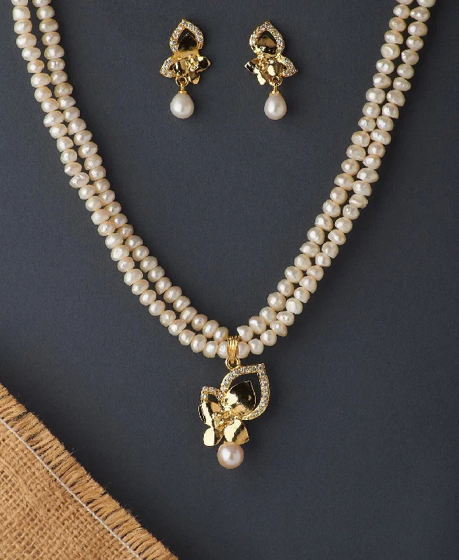 Trendy Real Pearl Necklace Set