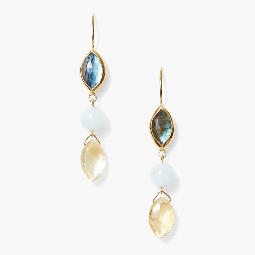 Trendy Gold Earrings For Chic Style-Sabine Earrings Lab Mix