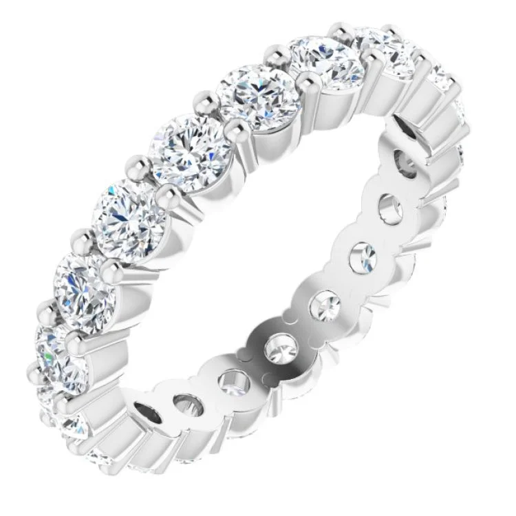 Timeless Gemstone Rings For Luxury Style-14K White 1 3/4 CTW Natural Diamond Eternity Band Size 6