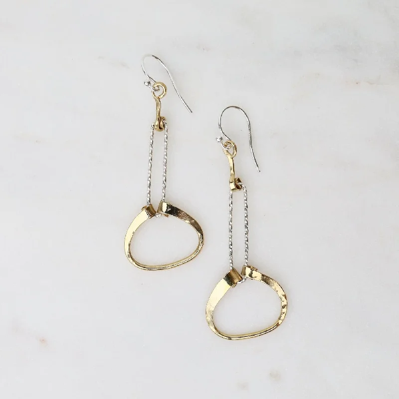 Classic Gold Earrings For Elegant Look-Sparkle Oval Earrings