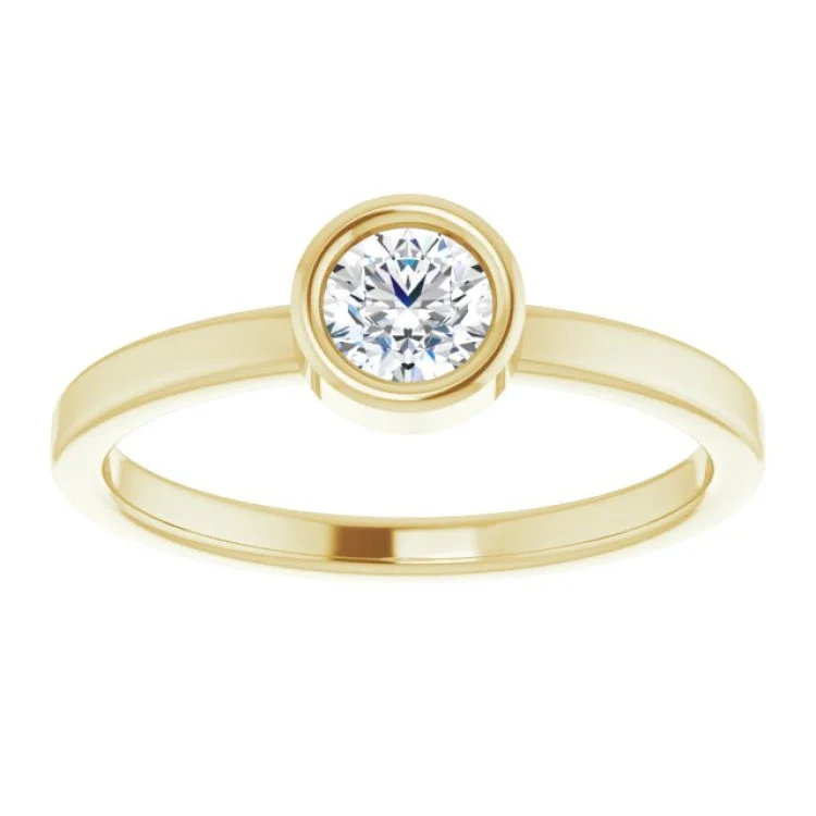 Vintage-Inspired Rings For Retro Glam-14K Yellow 1/3 CT Natural Diamond Ring