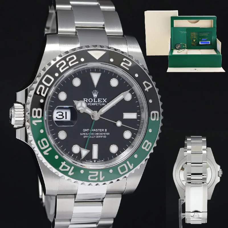 Waterproof Digital Watches For Sports Fashion-2022 NEW PAPERS Rolex GMT-Master II SPRITE Green Black Oyster Steel 126720 Watch