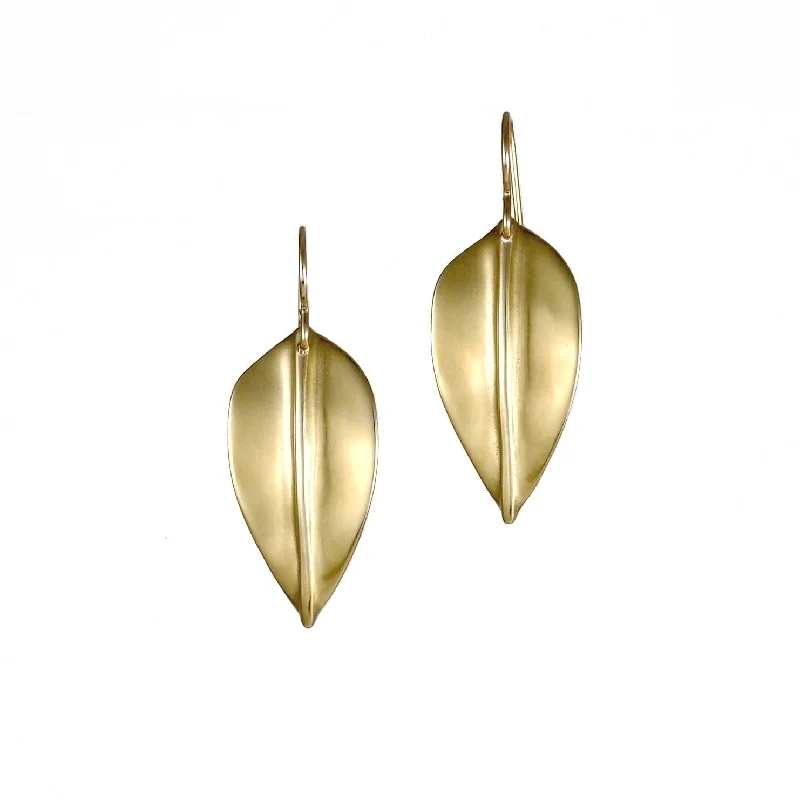 Long Dangle Earrings For Glamorous Look-Calla Earrings Brass