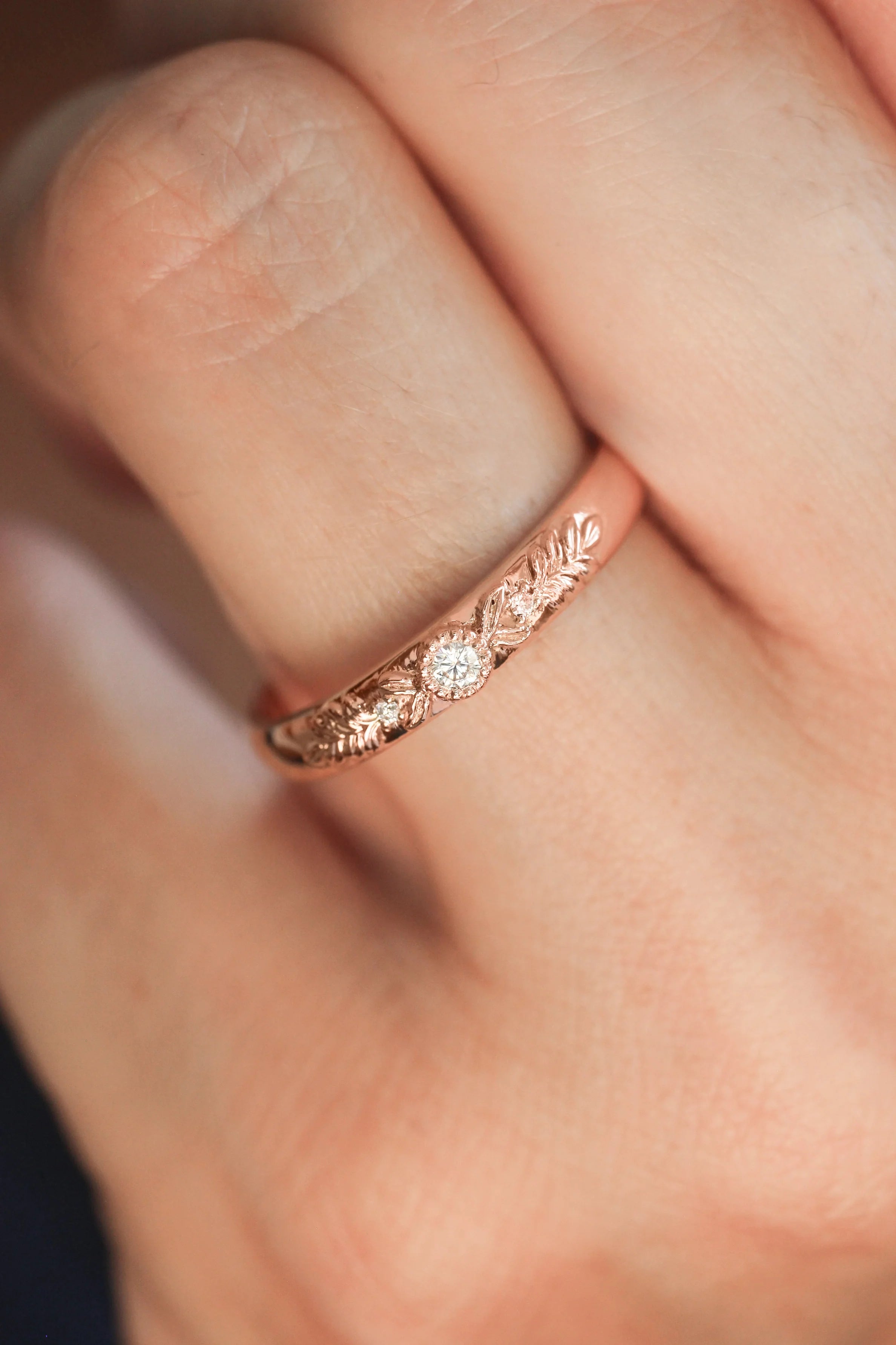 Personalized Name Rings For Custom Jewelry-Soulmates Oath Zircon Band Rose Gold Plating