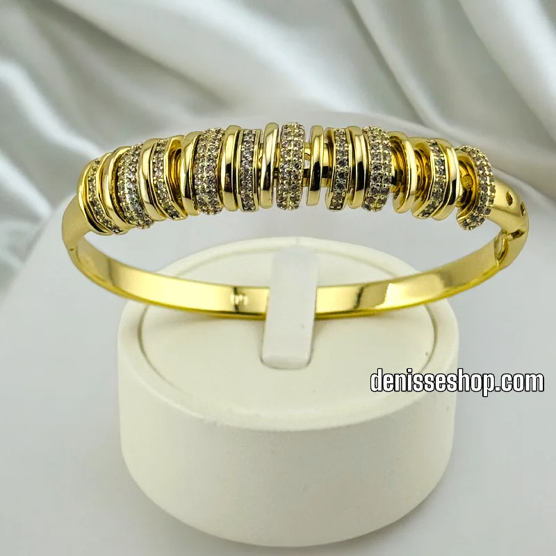 Beautiful Gold-Plated Bangles For Everyday Elegance-14K / BANGLE/ FASHION BRACELET BR548