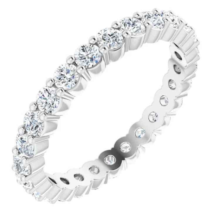 Elegant Engagement Rings For Meaningful Proposals-18K White 7/8 CTW Natural Diamond Eternity Band Size 7