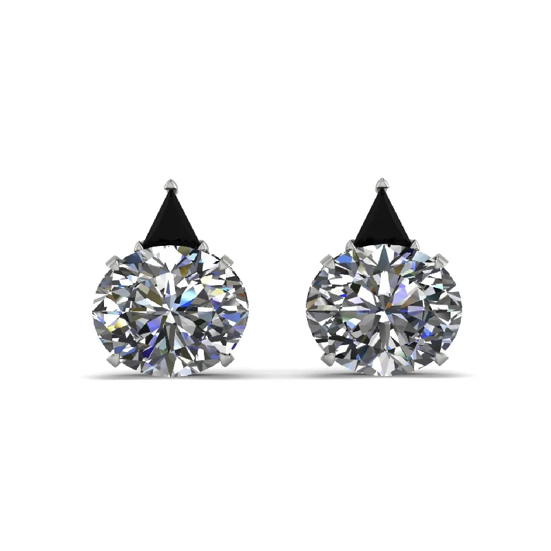 Stunning Gold Earrings For Formal Gatherings-Hidden Halo Diamond Earrings - Rosalie No. 33