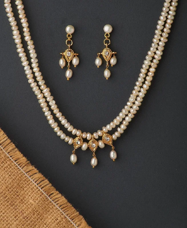 Trendy Real Pearl Necklace Set