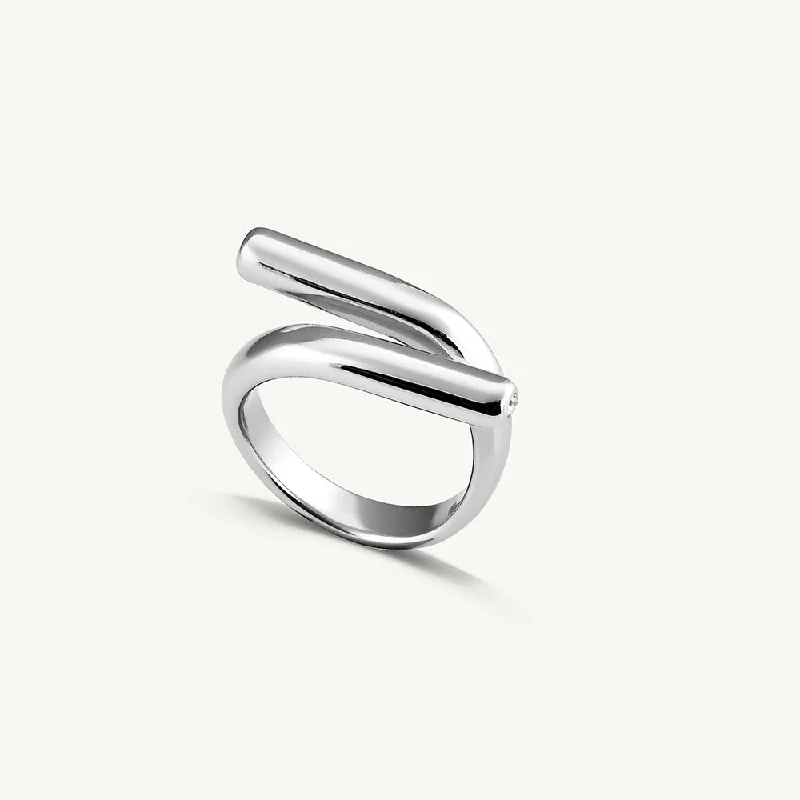 Bold Engagement Bands For Unique Proposals-Sleek Silver Band Ring