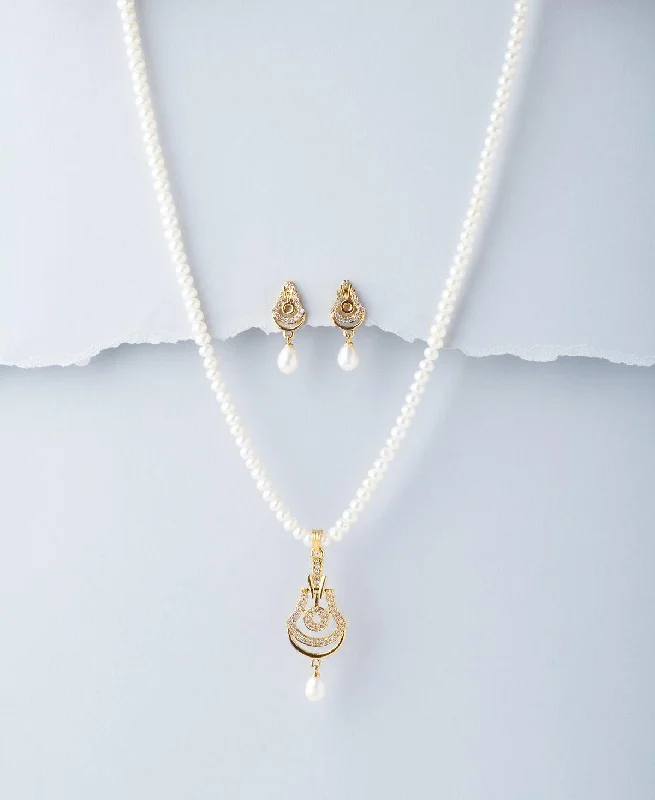 Traditional Real Pearl Necklace Set