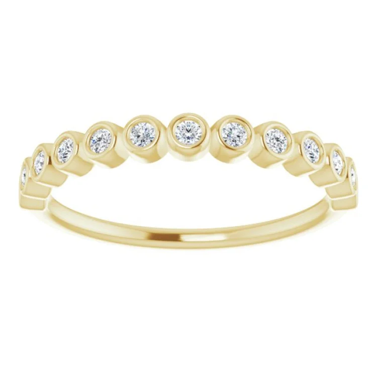 Custom Diamond Rings For Personalized Glam-14K Yellow 1/5 CTW Lab-Grown Diamond Anniversary Band