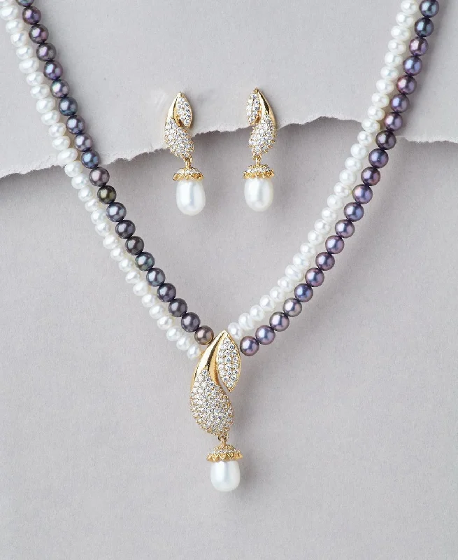 Trendy Real Pearl Necklace Set