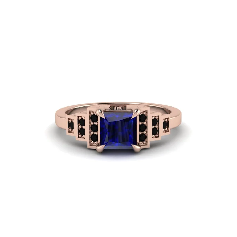 Timeless Engagement Rings For Everlasting Glam-Sapphire Geometric Princess Cut Engagement Ring - Thea No. 44