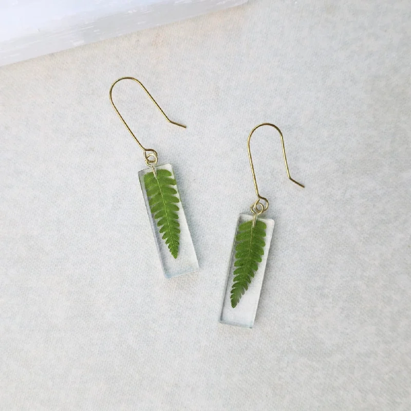 Minimalist Earrings For Everyday Elegance-Botanical Fern Earrings