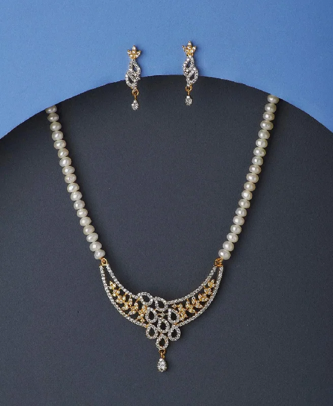 Trendy Real Pearl Necklace Set