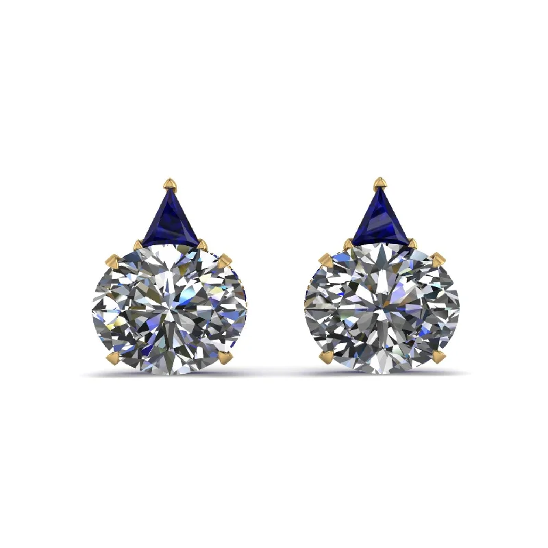 Fashionable Stud Earrings For Trendy Fashion-Hidden Halo Diamond Earrings - Rosalie No. 61