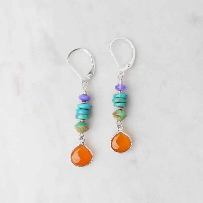 Trendy Resin Earrings For Creative Glam-Sun Drop Earrings