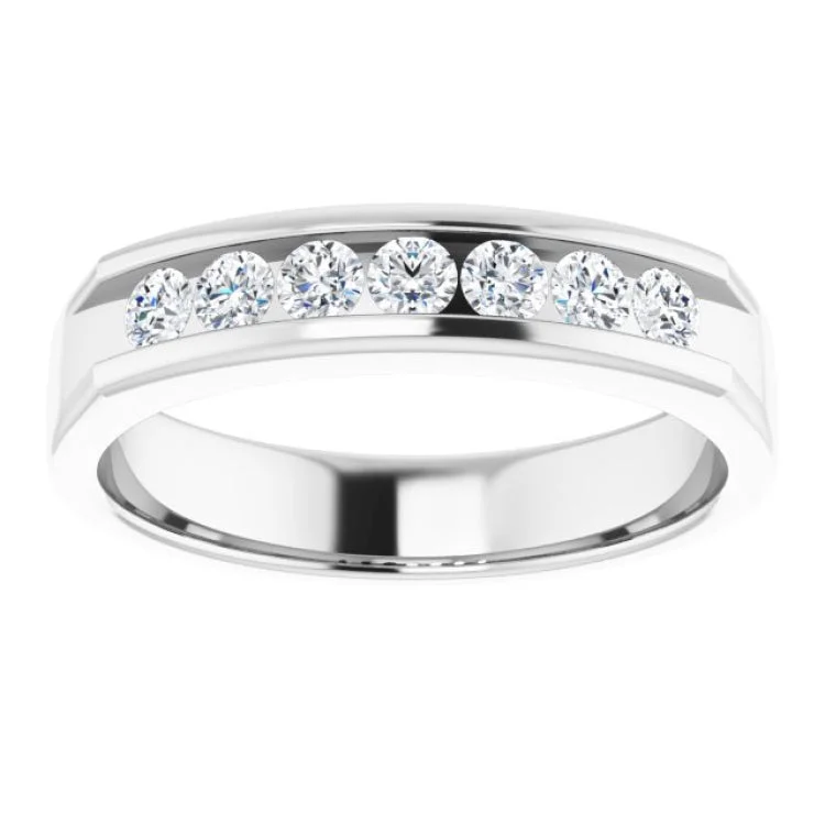 Stunning Gemstone Engagement Rings For Special Moments-Platinum 1/2 CTW Natural Diamond Band