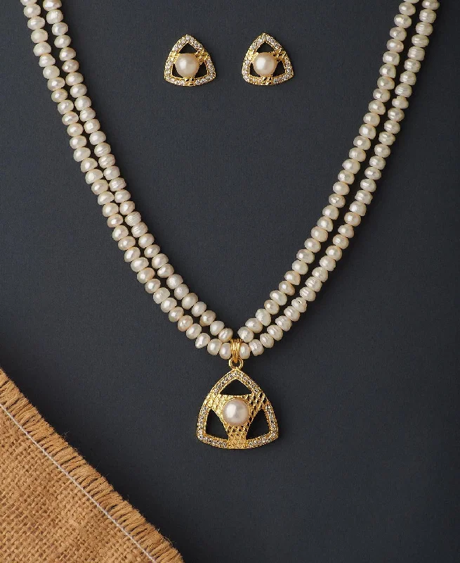 Trendy Real Pearl Necklace Set