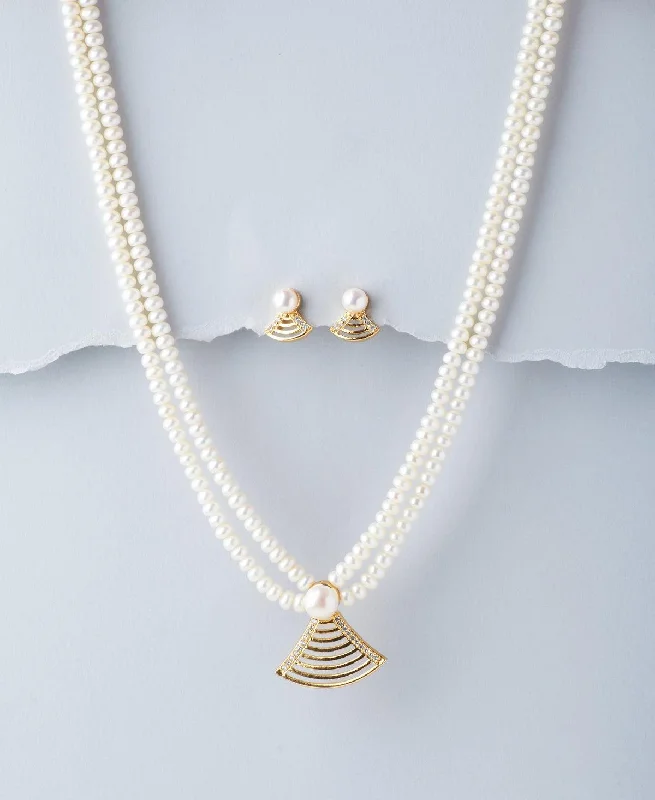 Trendy Real Pearl Necklace Set