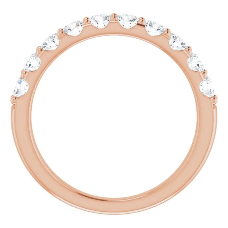 Beautiful Wedding Bands For Bridal Looks-14K Rose 3/4 CTW Lab-Grown Diamond Anniversary Band