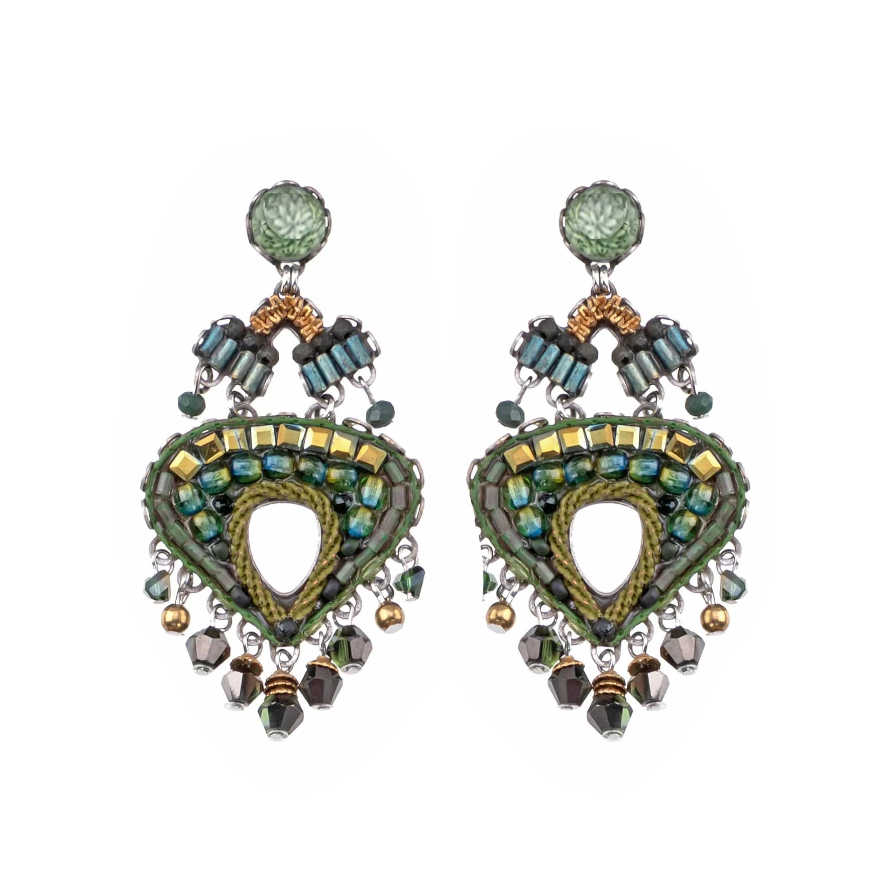 Sparkling Earrings For Formal Events-Viridian Mood Placida Earrings