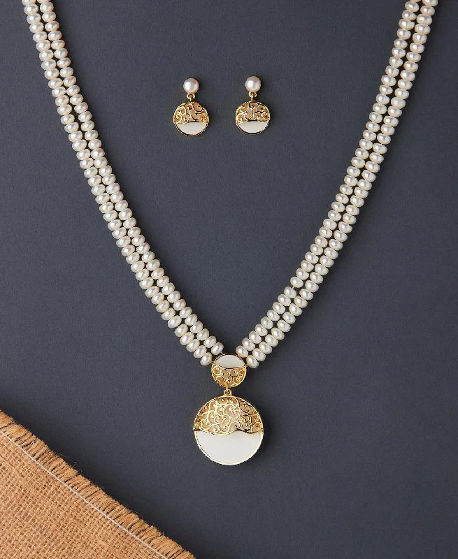 Trendy Real Pearl Necklace Set