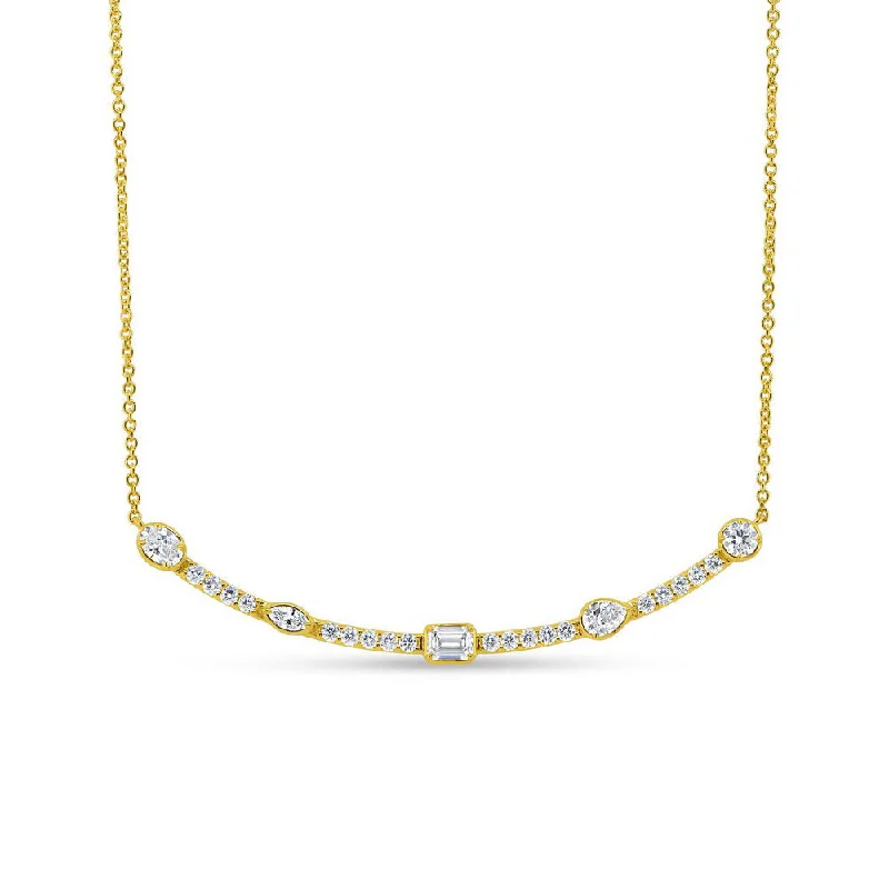 Uneek Alexandria Collection Bar Necklace