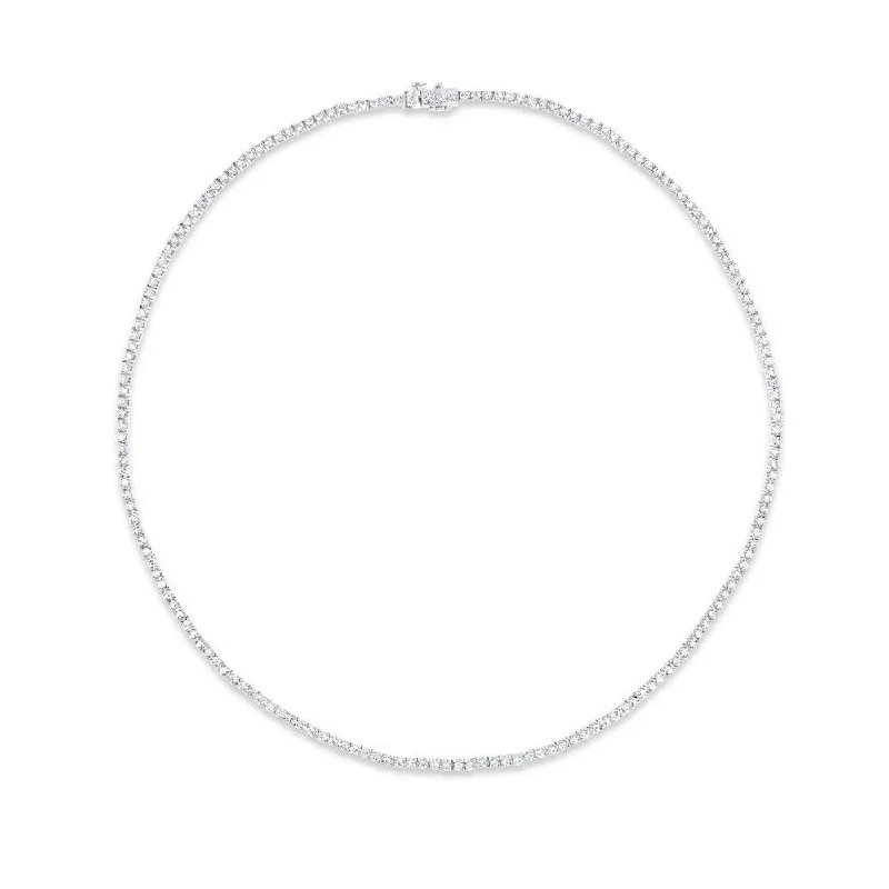 Uneek Tennis Collection 1-Row Round Diamond Tennis Necklace