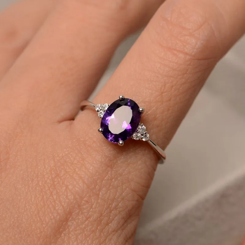 Stunning Gold Rings For Special Events-The Gem Of Love Amethyst Ring