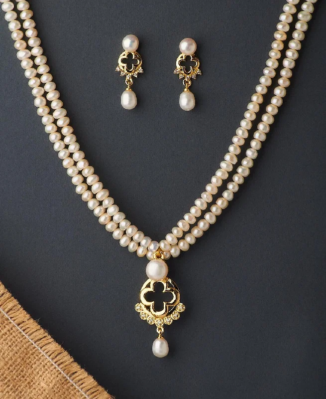 Trendy Real Pearl Necklace Set