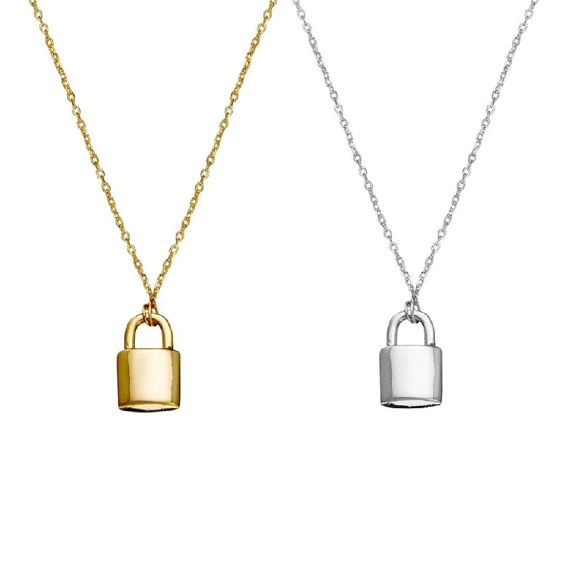 Sterling Silver Necklace - Padlock