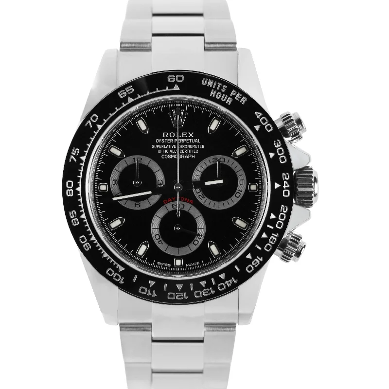 Sleek Sports Watches For Fashion-Forward Men-Rolex Daytona Cosmograph Black CERAMIC Stainless Steel 40mm 116500 Watch