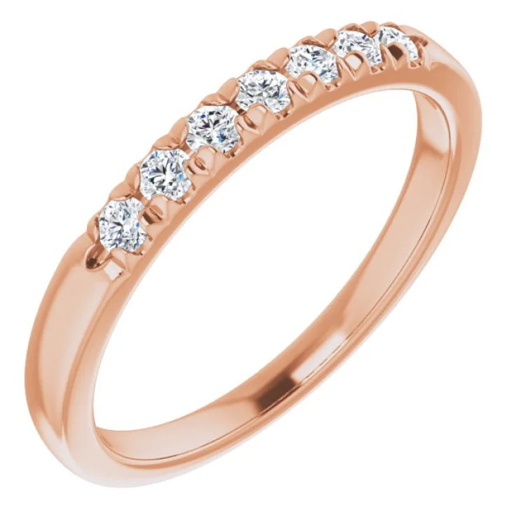 Timeless Gemstone Rings For Elegant Style-14K Rose 1/5 CTW Lab-Grown Diamond Anniversary Band