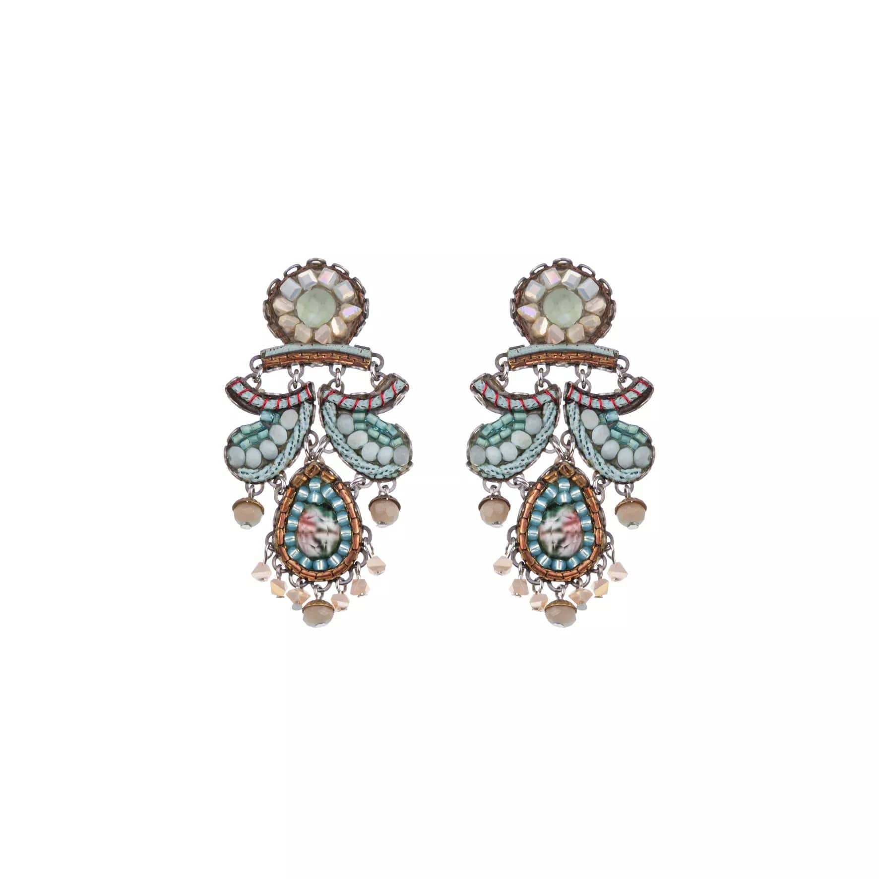 Long Dangle Earrings For Glamorous Look-Mint Flavor Chandelier Earrings