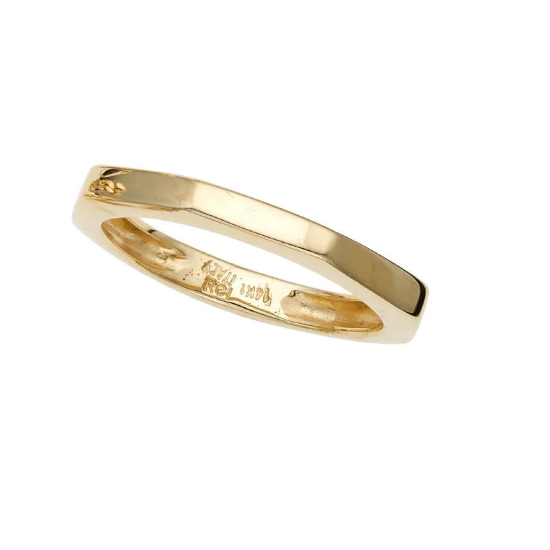 Customizable Birthstone Rings For Meaningful Jewelry-14kt Gold Size-7 Yellow Finish 2.7x21.5x2mm Polished Nut Ring