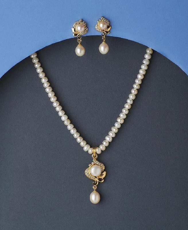 Trendy Real Pearl Necklace Set