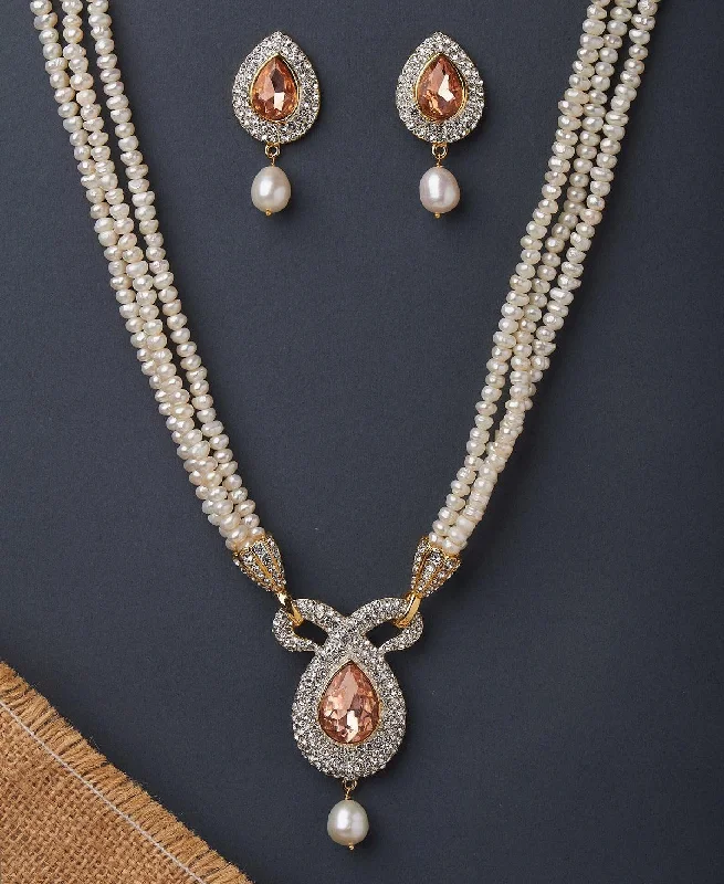 Trendy Real Pearl Necklace Set