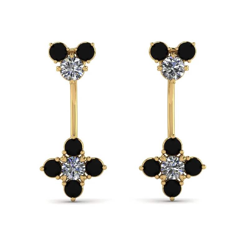 Stylish Earrings For Day Wear-Hanging Diamond Compass Earrings - Brittany No. 31