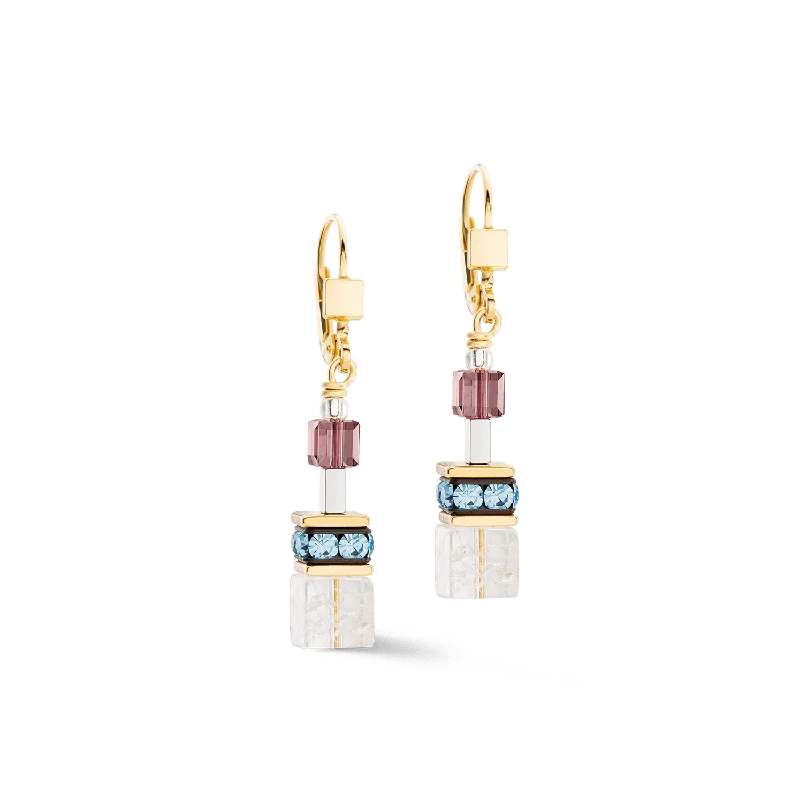 Stunning Earrings For Evening Events-Multicolor GeoCube Iconic Earrings