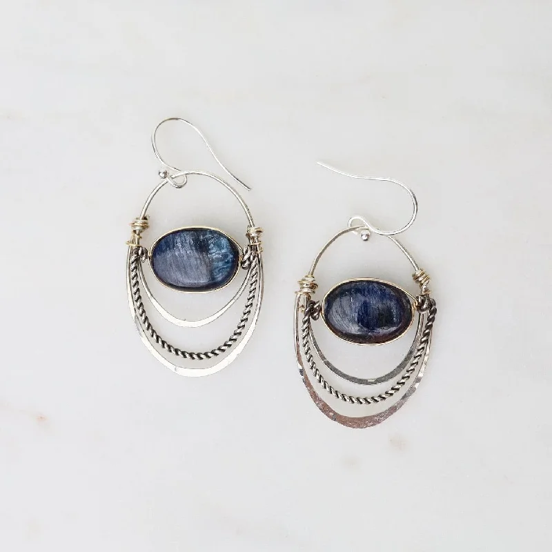 Gold Hoop Earrings For Timeless Style-Kyanite Hoop Earrings