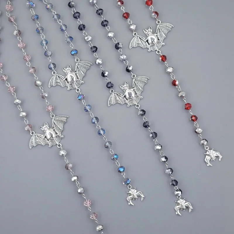 Silver Bat Rosary