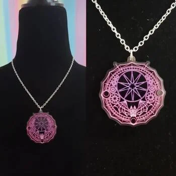 Batgic Circle Necklace Pink