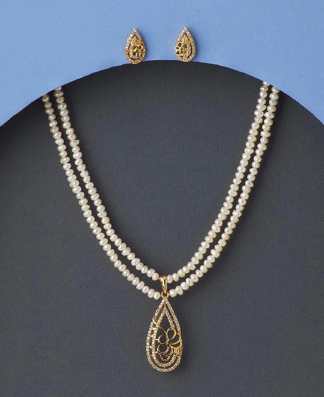 Trendy Real Pearl Necklace Set