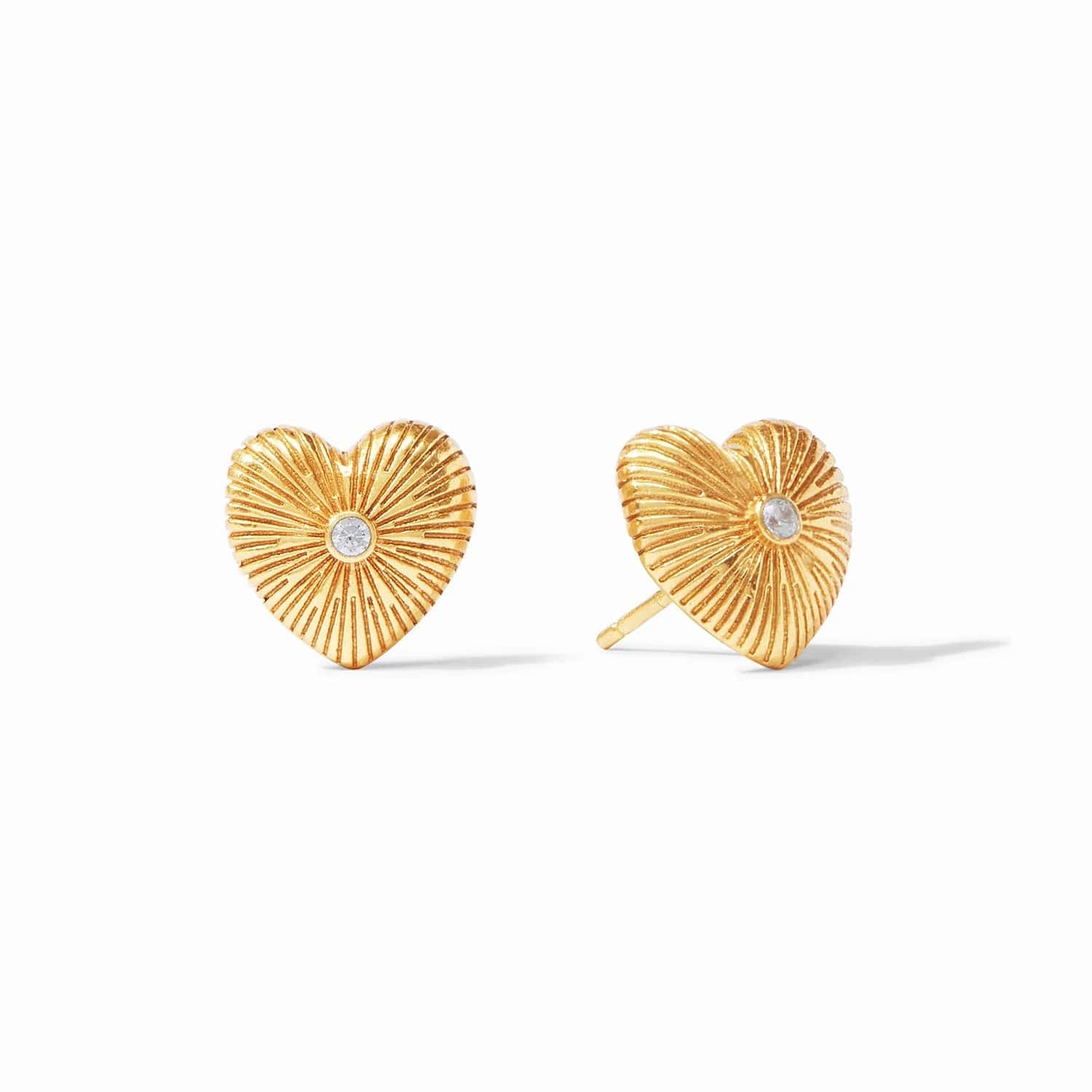 Elegant Gold Earrings For Luxury Events-Esme Heart Stud Earrings