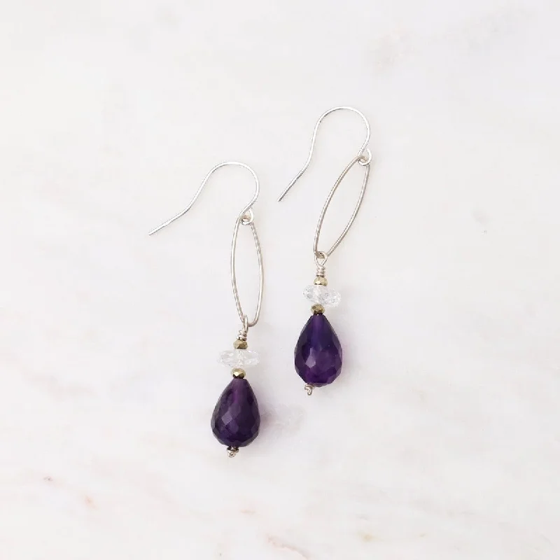 Beautiful Earrings For Bridesmaids Gifts-Amethyst Earrings