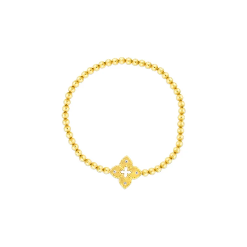 Classic Adjustable Leather Bracelets For Fashionable Comfort-0.03ct Diamond Petite Venetian Bracelet in 18K Yellow Gold