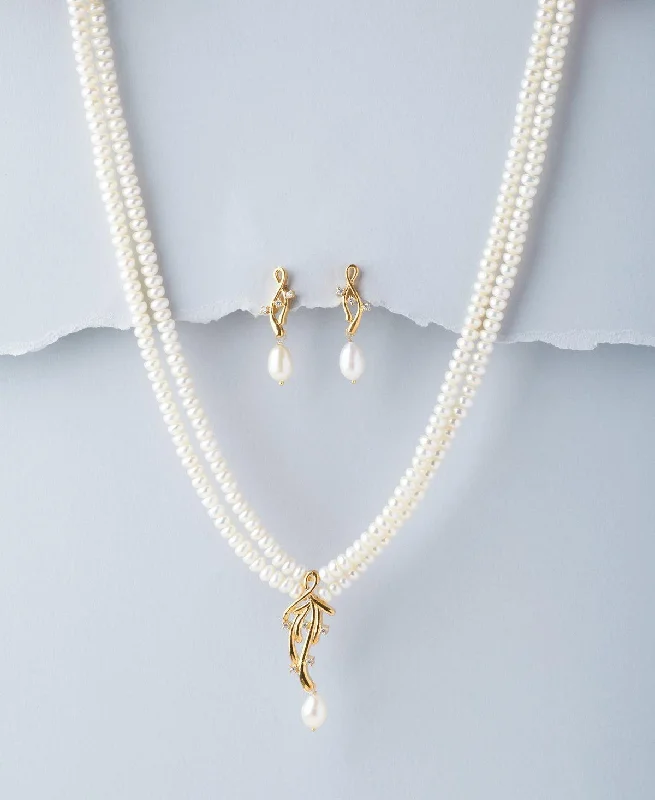 Trendy Real Pearl Necklace Set